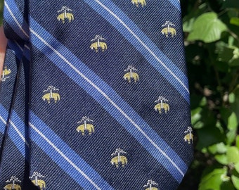 小物 Brooks Brothers Golden Fleece Logo tie 2 Vintage Brooks Brothers Silk Tie: Navy Blue Golden Fleece