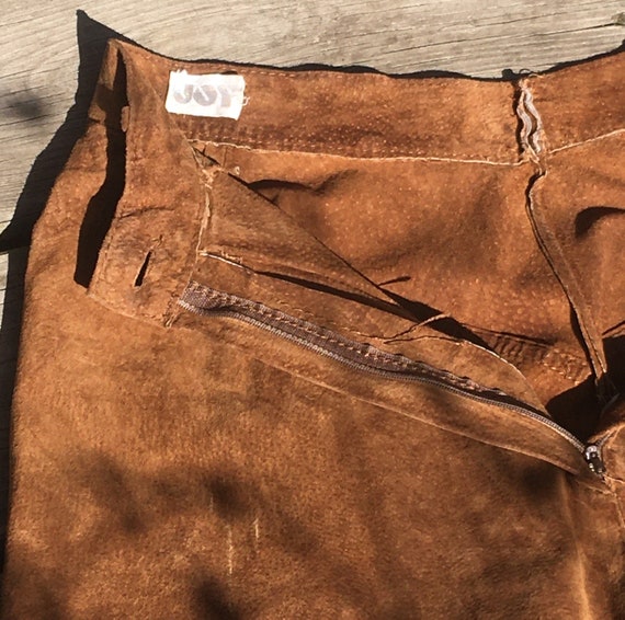 Vintage Brown Suede Ladies Pleated Shorts/Country… - image 6