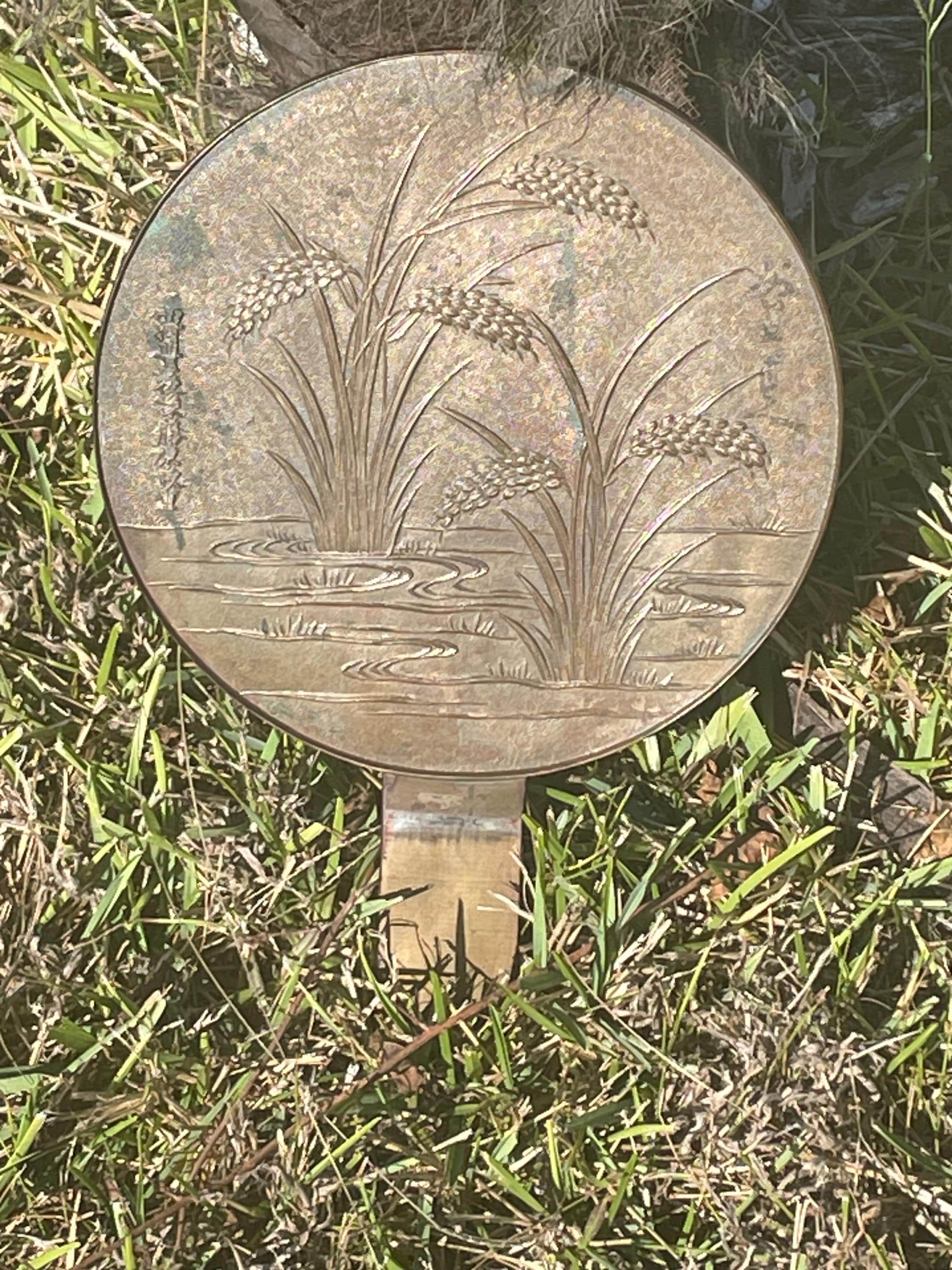 Antique Japanese Bronze Mirror Edo - Etsy