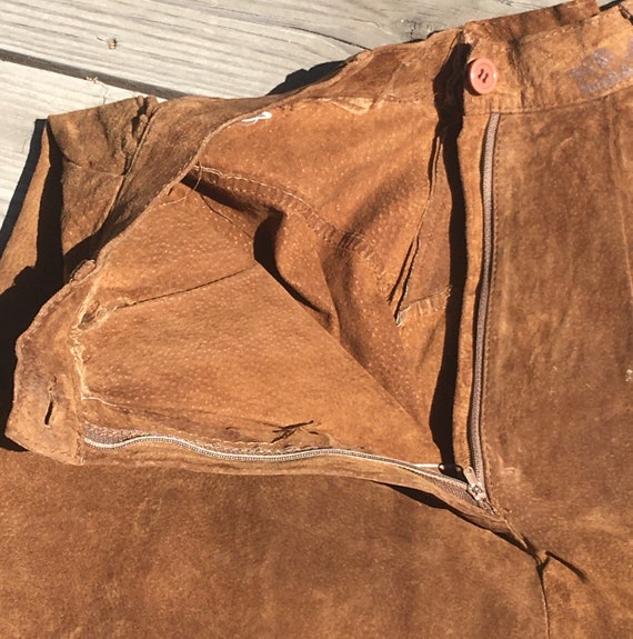 Vintage Brown Suede Ladies Pleated Shorts/Country… - image 5