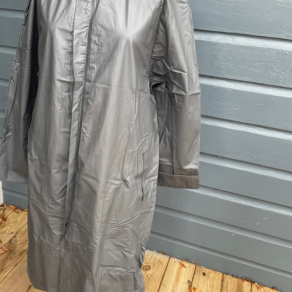 Imperméable caoutchouté vintage/Vêtements de pluie sur mesure/Uniquement chez Sears/Roebuck & Co./Imperméable/Gris/Longue/Ranch/Ferme/Taille M/États-Unis