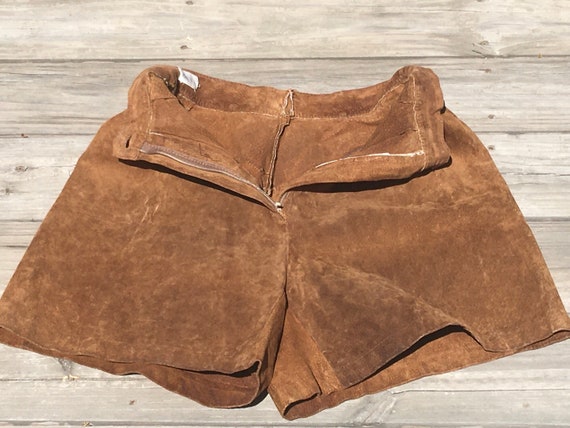 Vintage Brown Suede Ladies Pleated Shorts/Country… - image 2