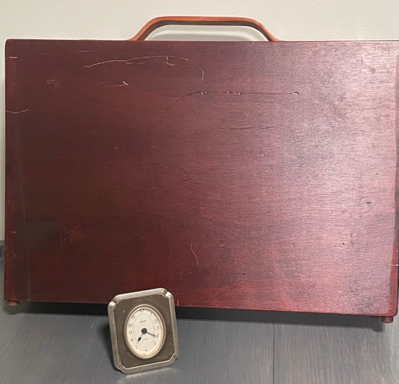 Vintage Hand Crafted Wooden Suitcase/Attaché Case… - image 6