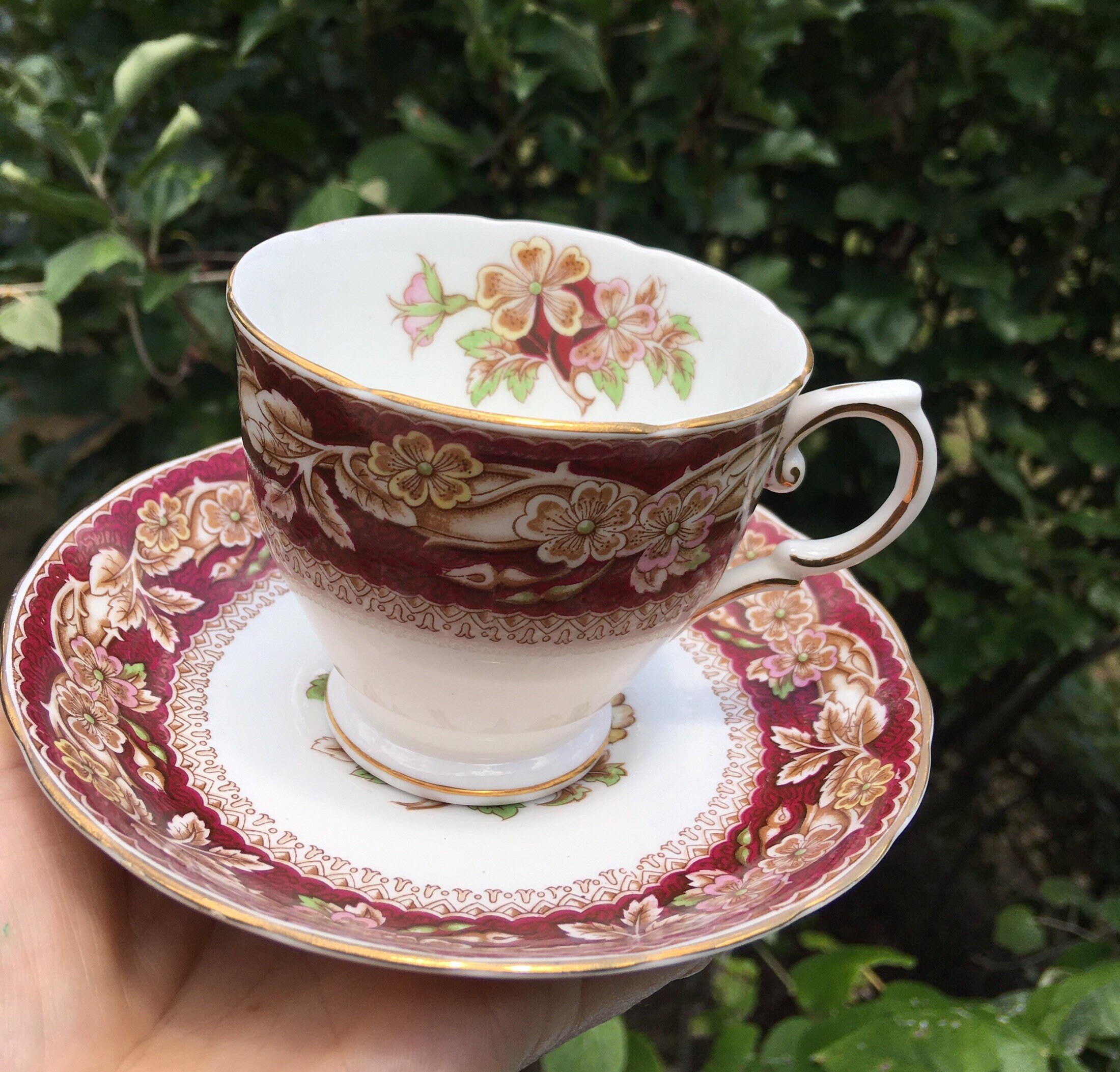 Vintage Tuscan Fine English Bone China Teacup and Saucer/briar Etsy