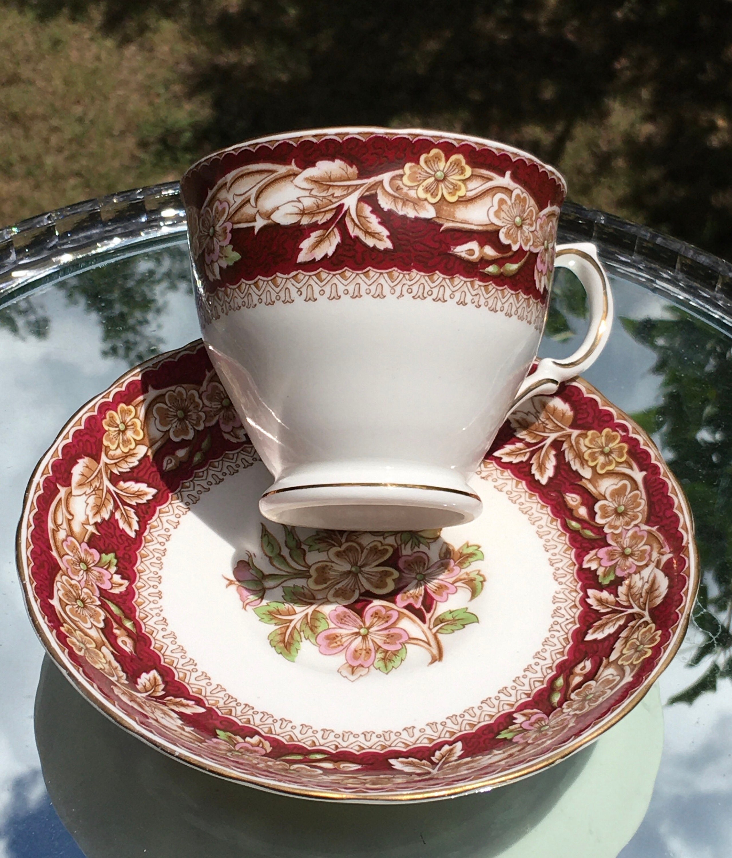 Vintage Tuscan Fine English Bone China Teacup and Saucer/briar Etsy