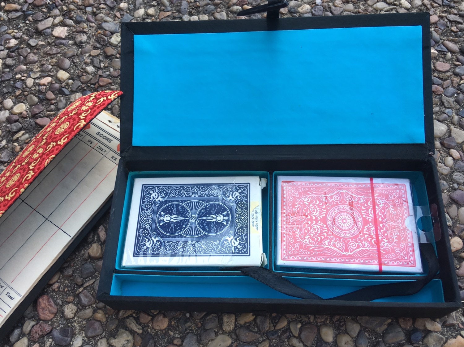 Vintage Bridge Card Game Set/Oriental Chinese Double Happiness Etsy