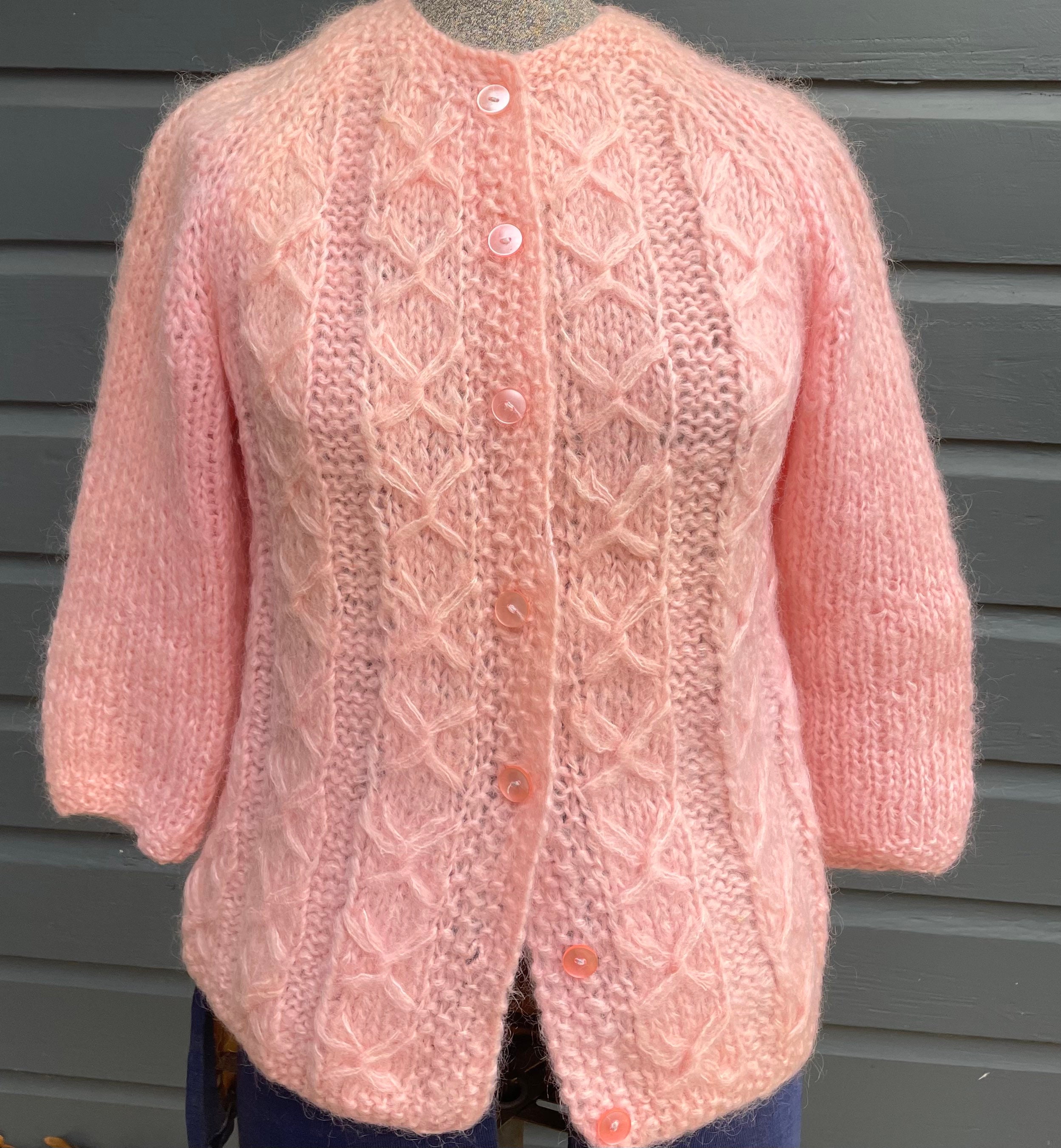 Pink Mohair Cardigan - Etsy