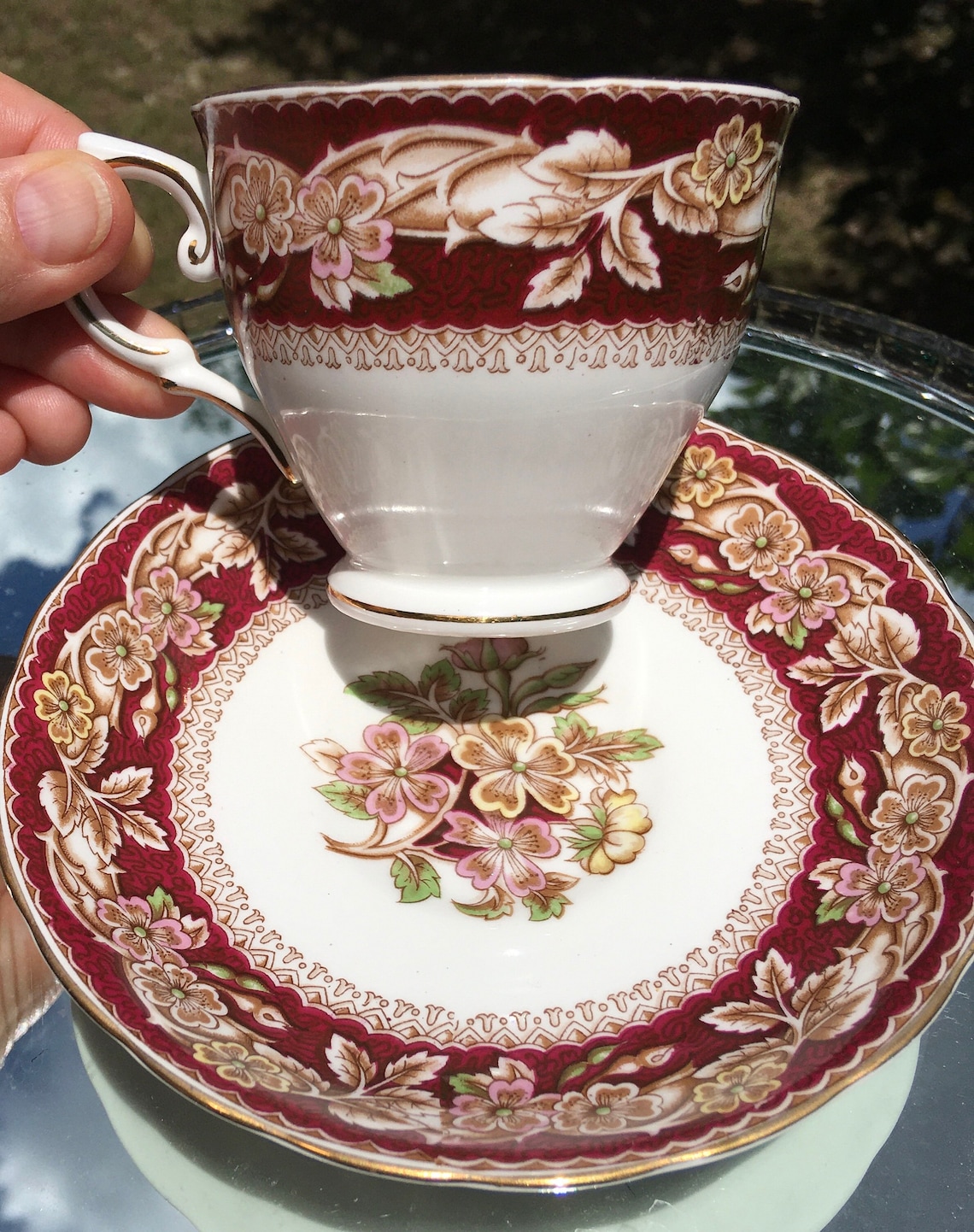 Vintage Tuscan Fine English Bone China Teacup and Saucer/briar Etsy