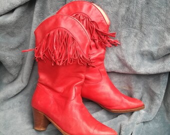 fringed cowboy boots uk