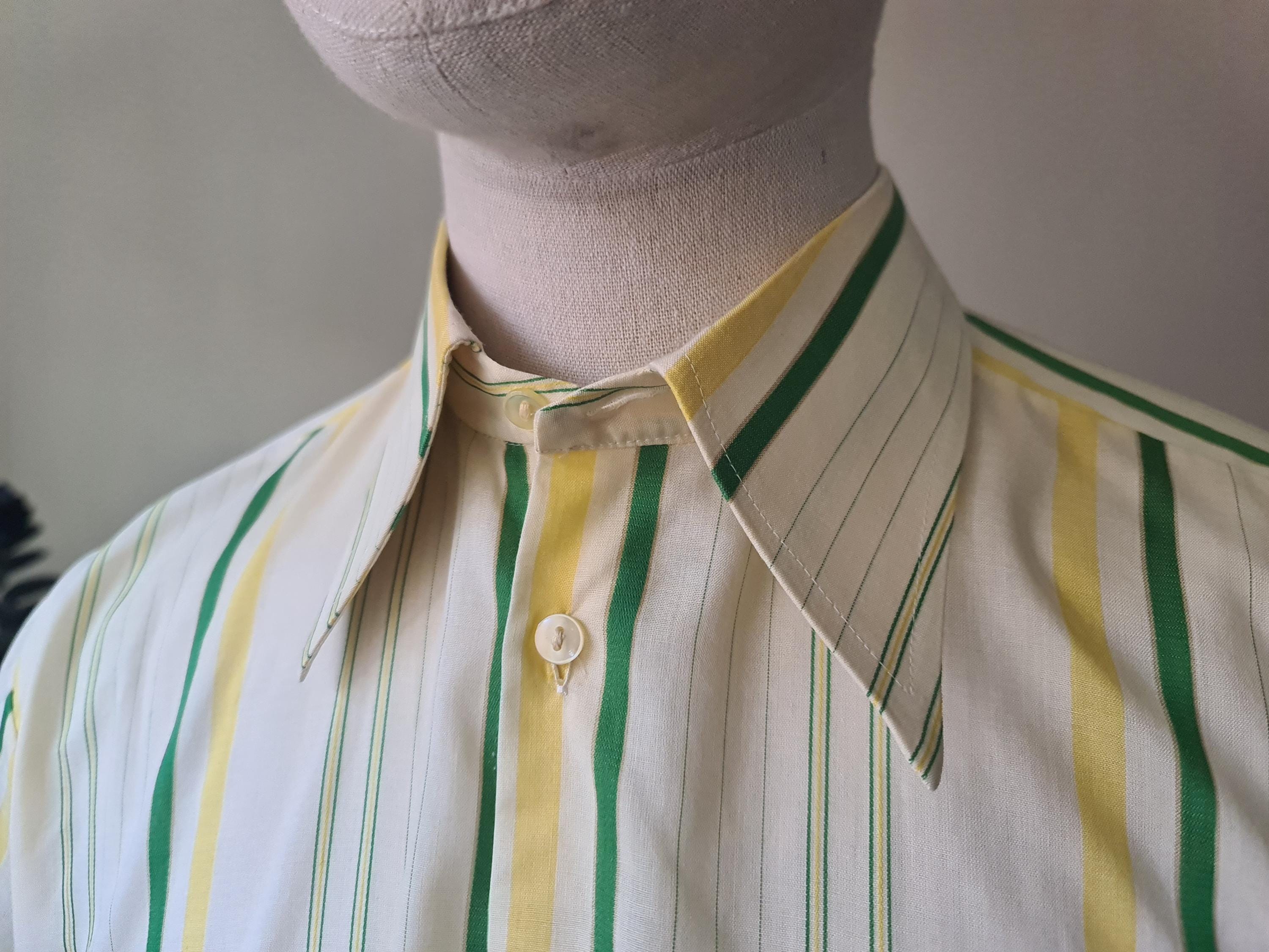 Pointed Collar Yellow Shirt - Etsy