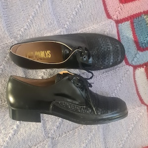 Zapatos vintage Deadstock for-parlys sin usar, zapatos de cordones de los años 70, talla EU 41