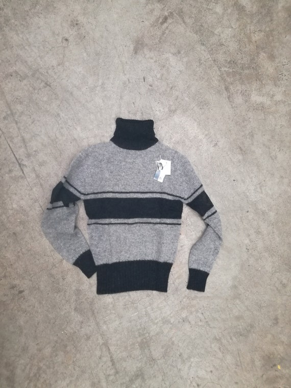 Vintage deadstock 1970 shetland wool pure sweater mens women 70s clothing Pierrot original new old stock Vintage deadstock 1970 shetland wool pure sweater mens women 70s clothing Pierrot original new old stock