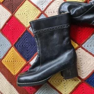 vintage boots winter rubber soles size eu 36/37 1960 1970