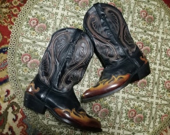 Made in USA Maat 8 1/2D Schoenen Herenschoenen Laarzen Cowboy & Westernlaarzen Vintage Laredo Snakeskin Laarzen 