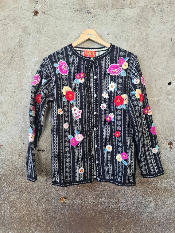 Kenzo, Jungle Kenzo cardigan vintage 1980s