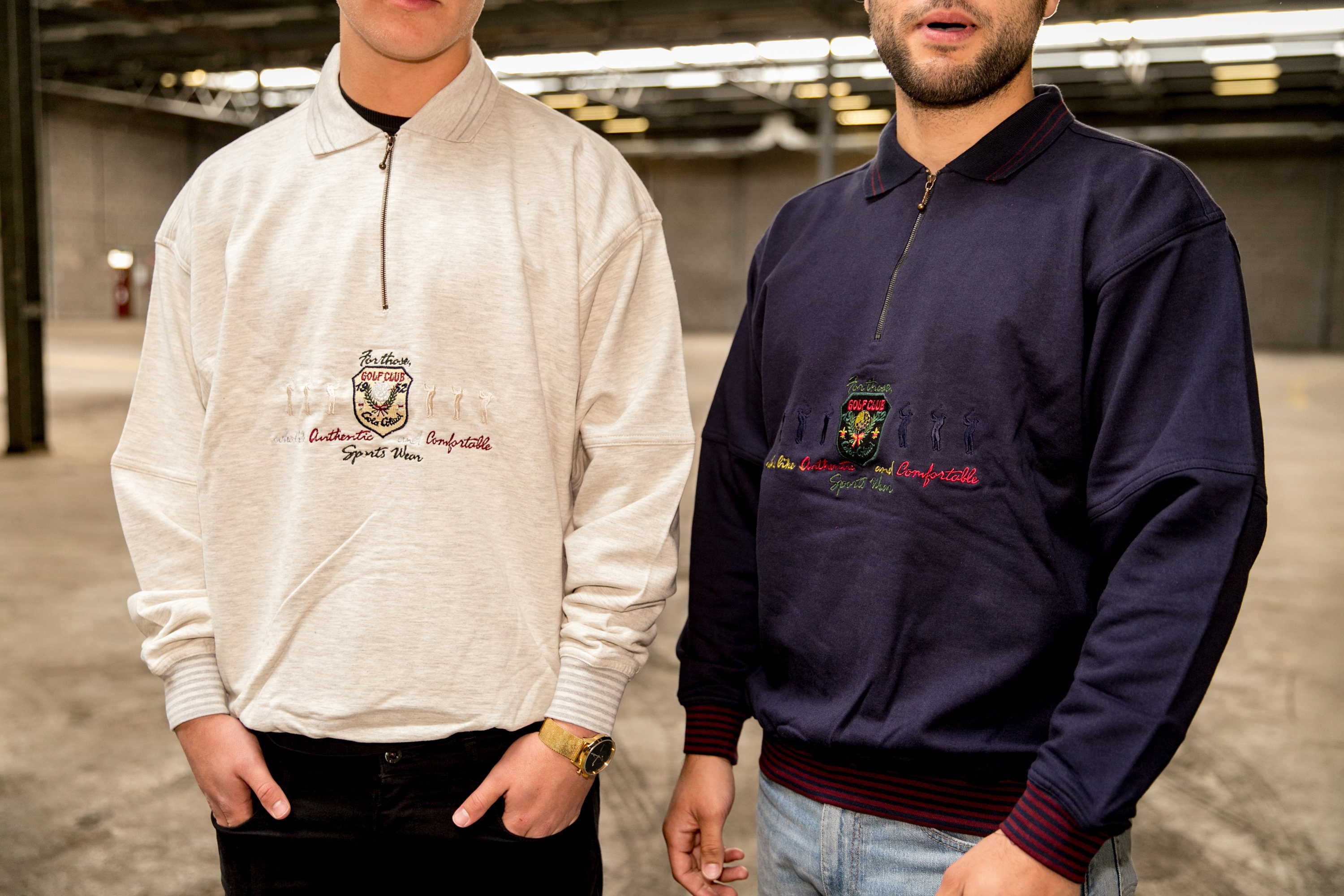 sweatshirt with attached collar