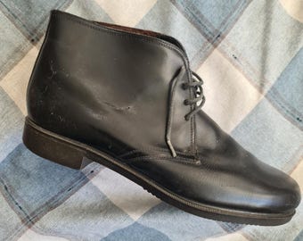 NOS 90s Vintage Military U.s.navy Leather Service Shoes USN Oxford