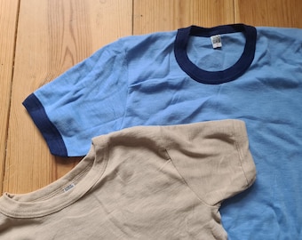 Camiseta vintage dos anos 70, modelo ringer, nunca usada, fabricada na Alemanha Ocidental.
