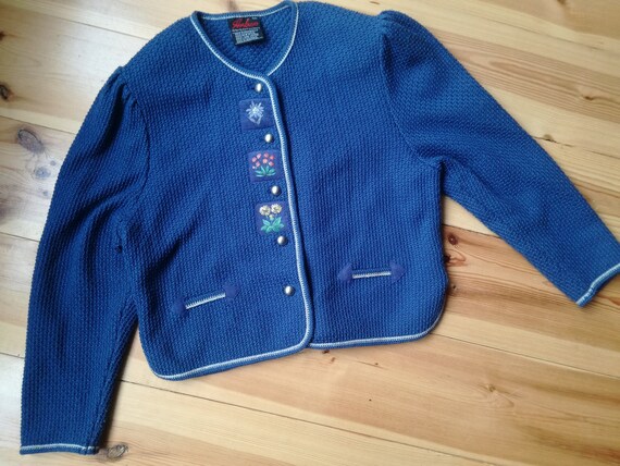 Austria Knit Arbep Tyrol Pure Wool Cardigan Vintage Deadstock