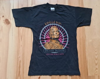 King of pop history world tour t shirt vintage single stitch size medium