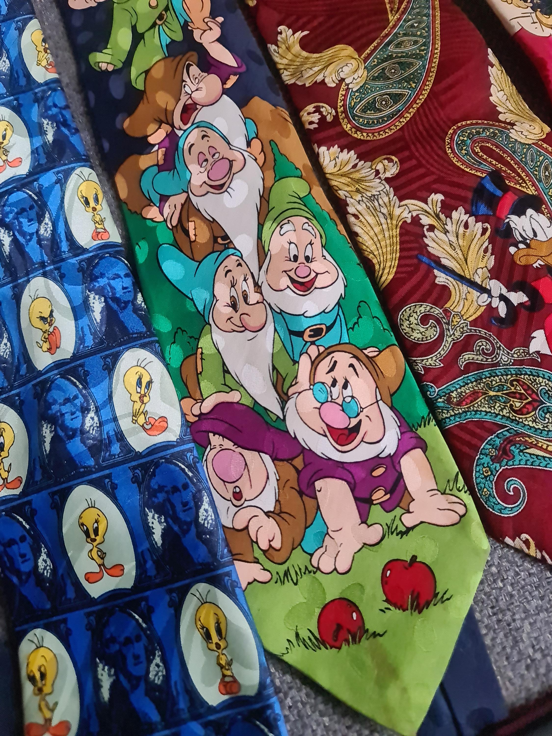 Vintage Looney Tunes Disney 80s 90s Cartoon Ties All Silk - Etsy
