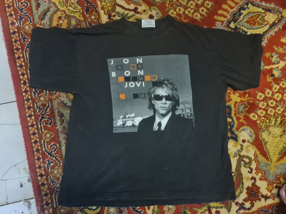 Jon Bon Jovi Vintage 2000 Crush Tour T Shirt Redwood Front and