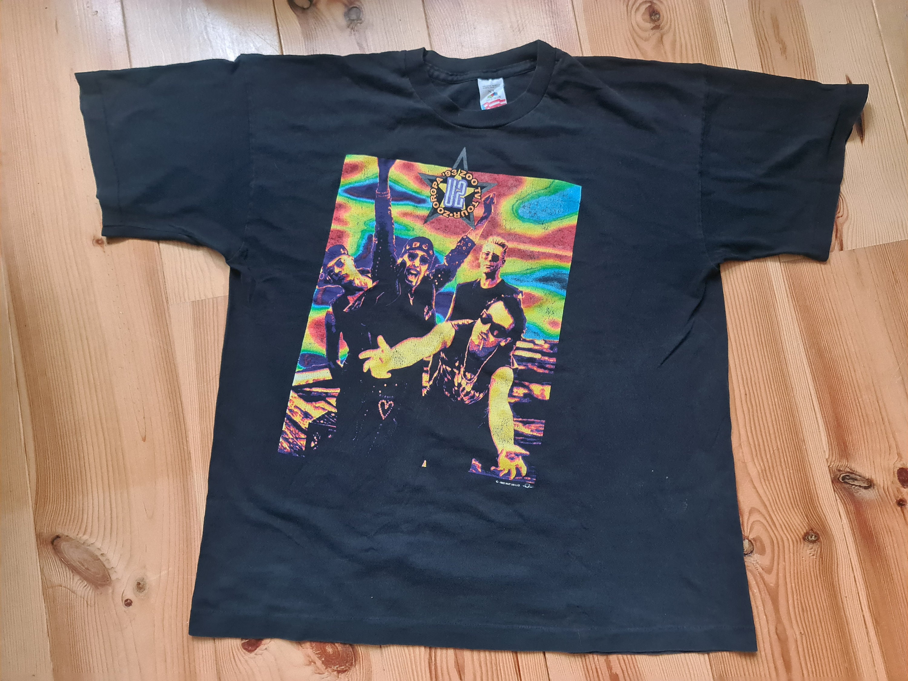 U2 ZOOROPA'93 Tシャツ U2 ZOOROPA '93 TOUR ZOO TV THE FINAL FRONTIER T SHIRT SIZE XL