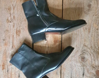 Vintage chelsey boots deadstock leer jaren 70 ongedragen