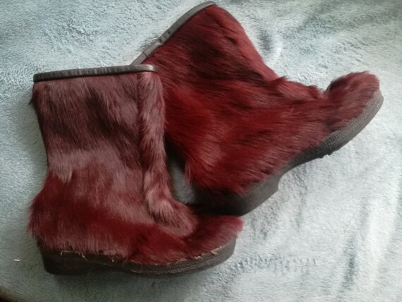 vintage fur boots