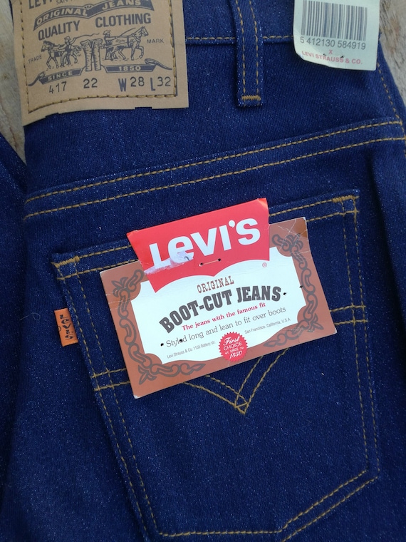 Boot Cut Unworn Orange Tab Levi Strauss 417 Vintage Levi's | Etsy Singapore