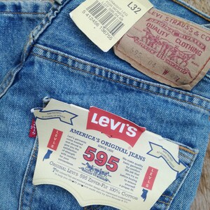 Deadstock Levis 595 Vintage Levi's Unworn W27 L32 Light - Etsy