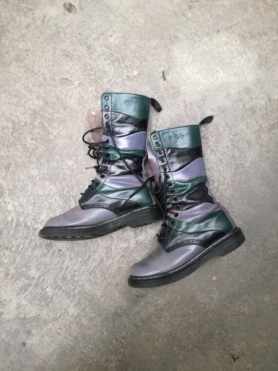 dr martens patchwork boots