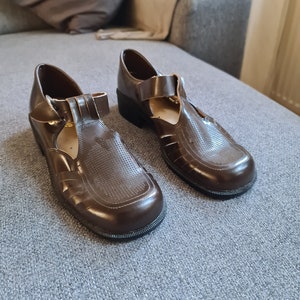 1970 sandalias de cuero vintage deadstock stock muerto sin usar