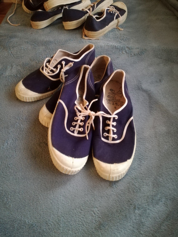 Deadstock canvas sports boat shoes 1970