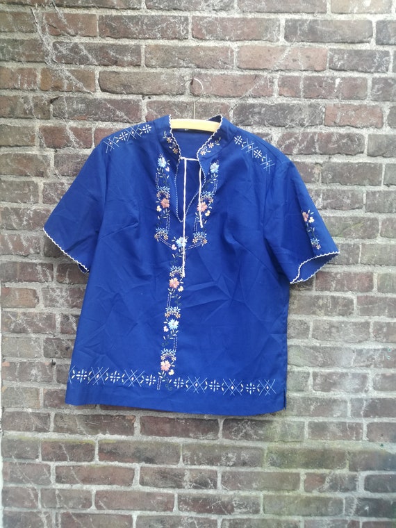 Vintage broderie handmade vintage folklore top blo