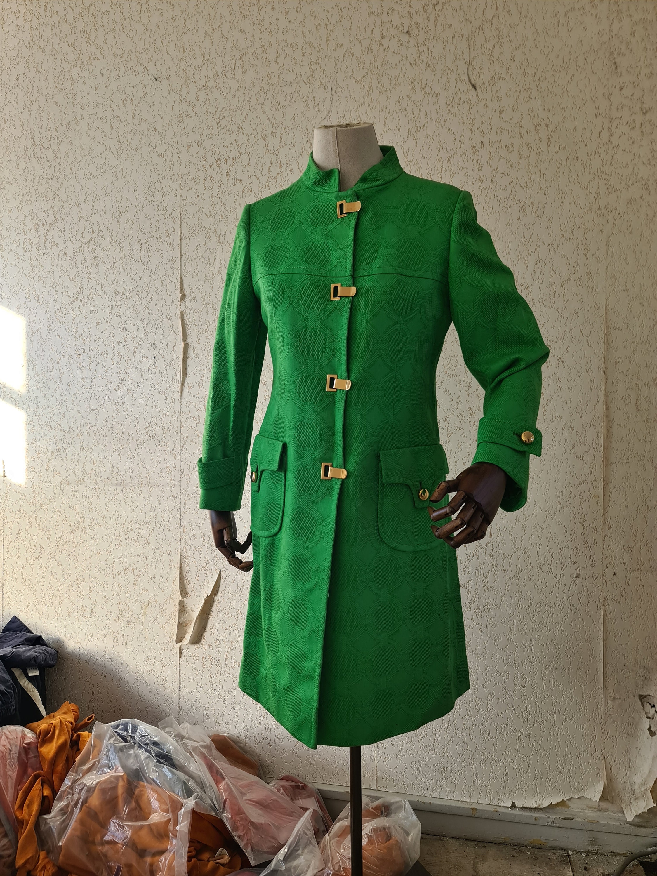 Vintage 1950 1960 Metz & co coat dutch design Amsterdam Den haag