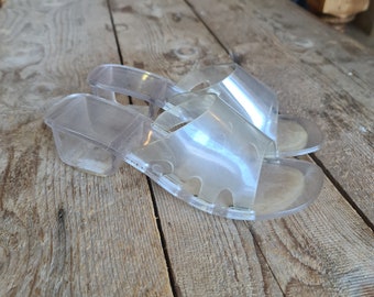 Deadstock vintage 1960s sandals see through plastic