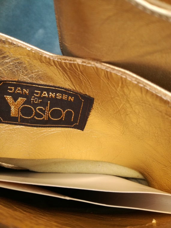 Vintage Jan Jansen amsterdam designer gold boots … - image 4