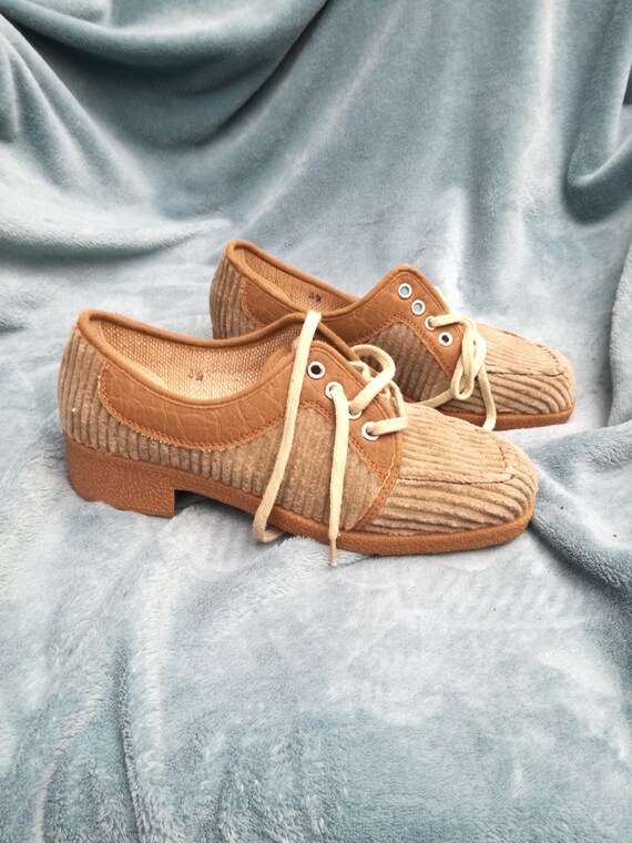Deadstock unworn corduroy cotton vintage footwear