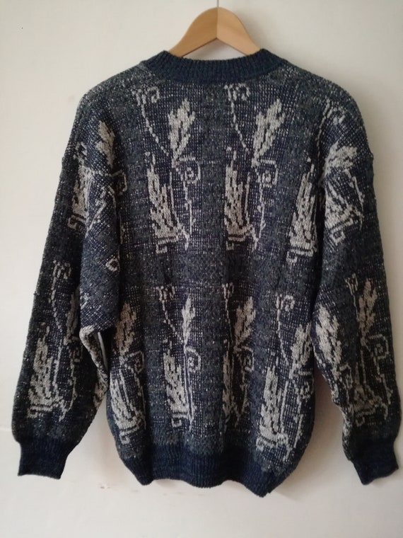 Vintage sweater Fiume v neck sweater deadstock 19… - image 6