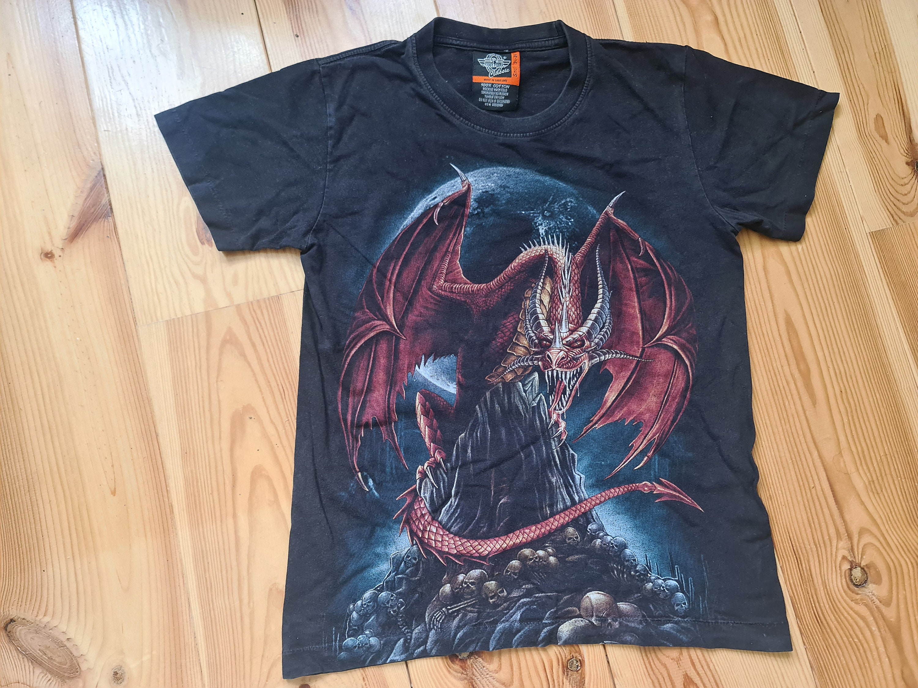 Vintage Single Stitch Rock Eagle Dragon Double Printed 't Shirt - Etsy