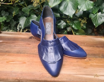 Escarpins vintage à enfiler, années 1980, neufs, jamais portés.