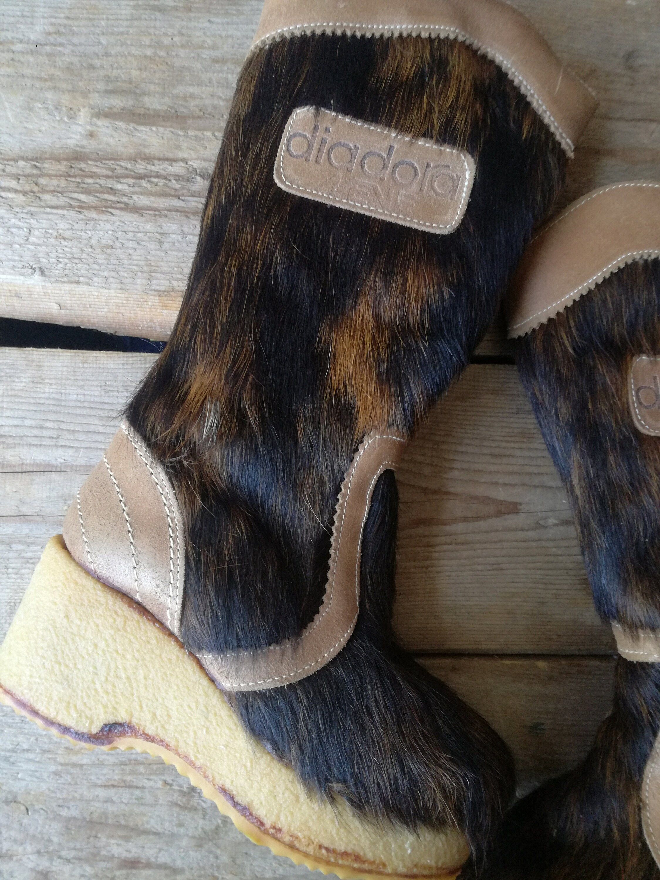 Diadora Boots Cow Skin Apres Ski Deadstock Made in Italy Vintage