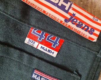Vintage 1970 flared mash jeans deadstock lana wool