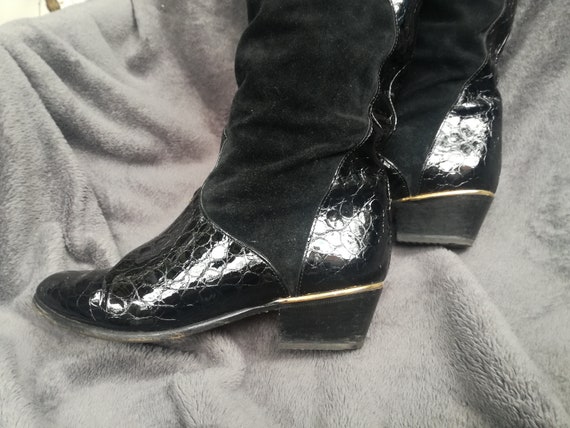 Brunella Designer Boots Leather 80s Vintage Size 36 37 Etsy
