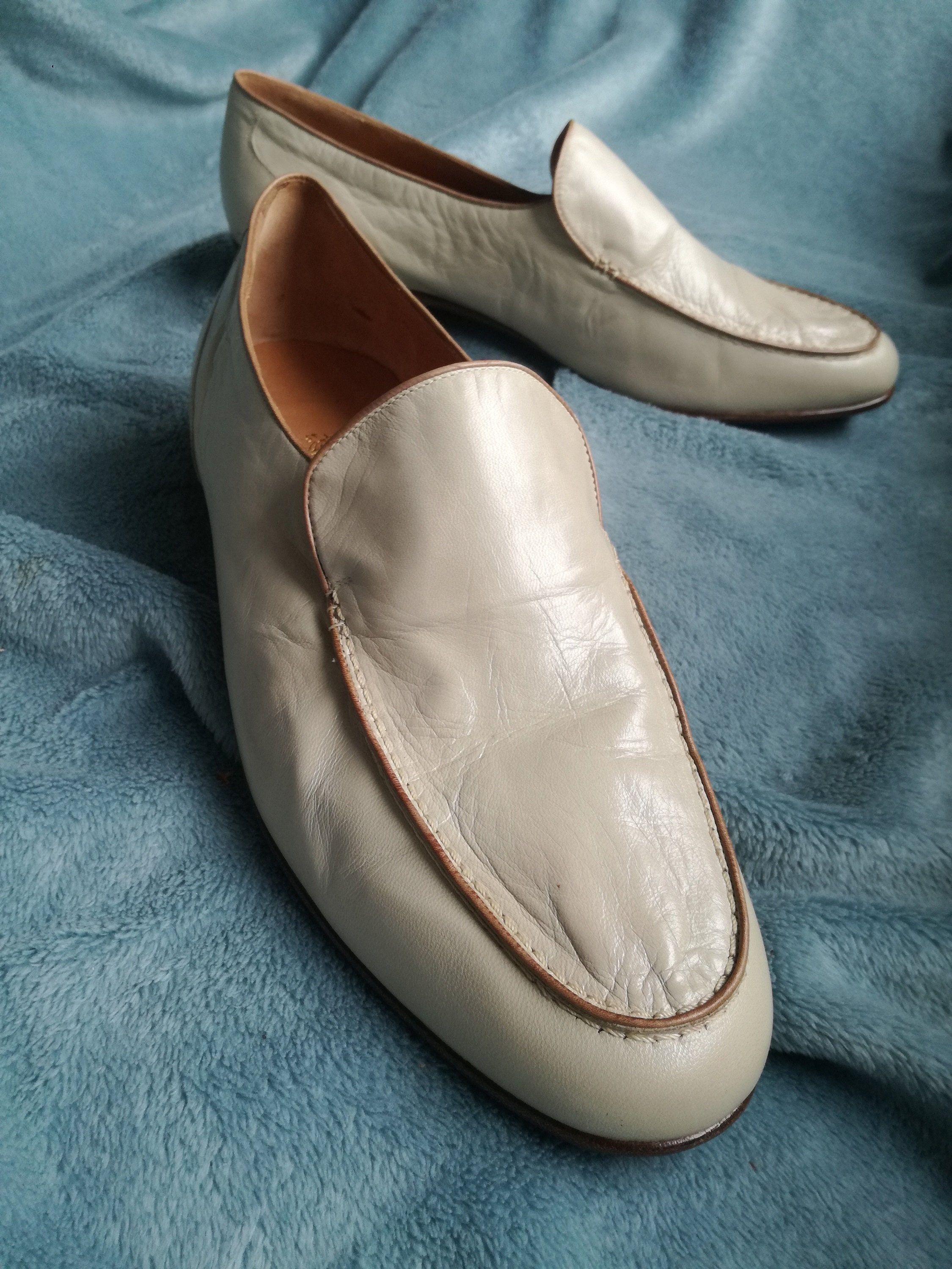 Madras Men,s Italy Designer Deadstocck 60s/70s Slip Ons Callf