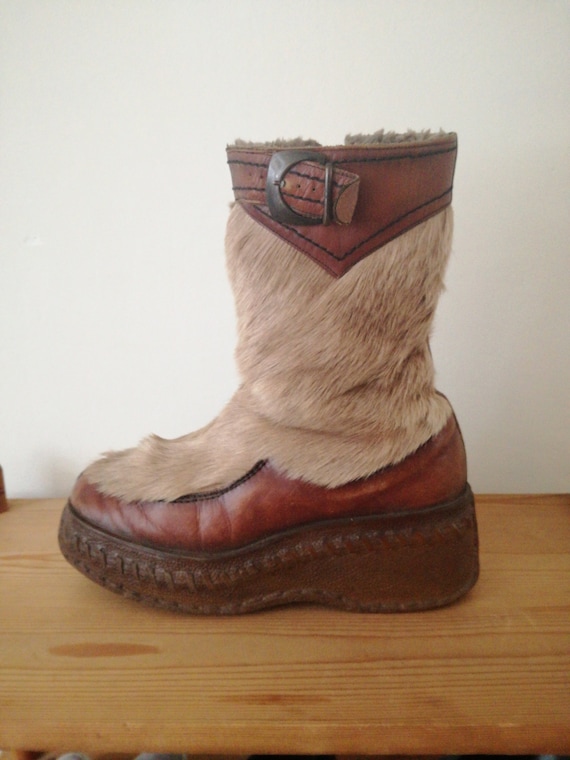 platform fur boots