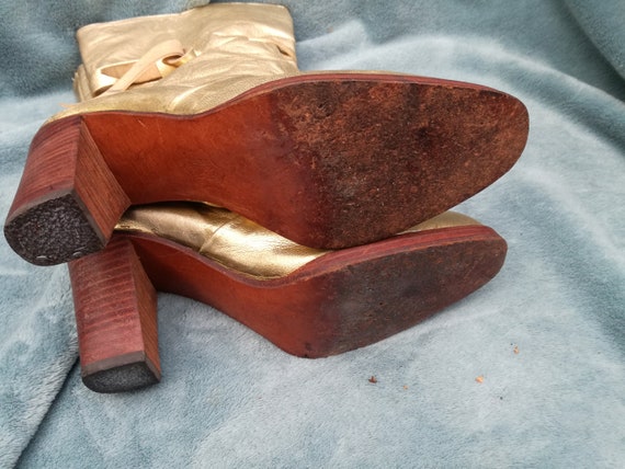 Vintage Jan Jansen amsterdam designer gold boots … - image 6