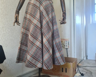 Vintage wool skirt 1970s 1980s