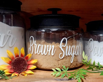 Canister Labels: Custom Pantry Organization, Modern Kitchen Labels